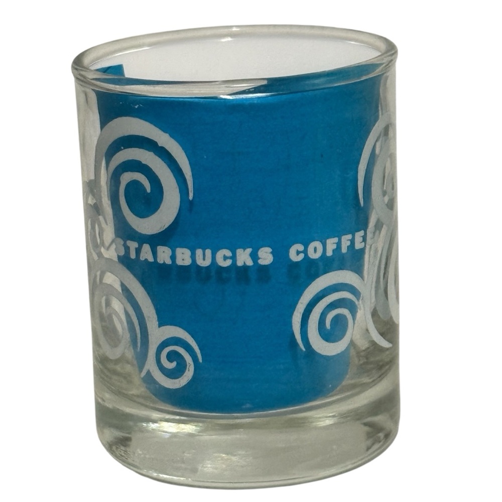 Vintage Starbucks Coffee Aroma Swirl Espresso Shot Glass 1 & 2 oz Measuring Mark